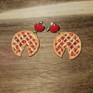 Apple pie earrings with Apple posts, nickel free